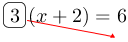 Linarrow(ovalbox(3)(x+2)=6).png