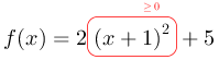 F(x)=2redovalboxgeq0((x+1)^2)+5.png