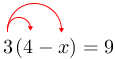 Arrow(arrow(3(4)-x))=9.png